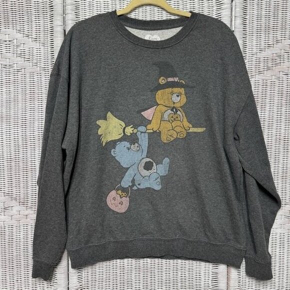 Vintage Halloween Care Bears Oversized Pullover Sweatshirt Size Large - Picture 1 of 4